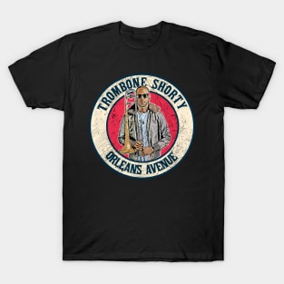 Retro Style Fan Art Design Trombone Shorty // Vintage Orlens Avenue T-Shirt